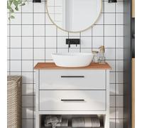 Comptoir de salle de bain 80x40x1,5 cm bois massif de hêtre