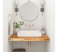 Comptoir de salle de bain 80x60x2,5 cm rectangulaire acacia
