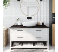 Comptoir de salle de bain en bois de chêne marron foncé 100x60x2 cm plan de travail robuste avec bord vivant pour rénovation cuisine salle bain bar îlot établi surface polyvalente