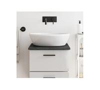 Comptoir de salle de bain gris foncé 40x60x2 cm bois traité 3156194