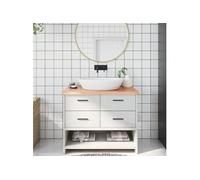 Comptoir de salle de bain marron 100x50x(2 4) cm bois traité