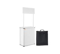 Comptoir de Stand 78,5x38x181,5cm Portable en Bois PVC Métal pour Exposition