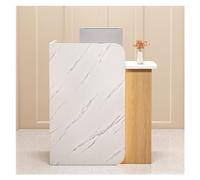 Comptoir de vente au détail avec tiroirs verrouillables et éclairage LED Bureau de réception pour salon, bureau et zone de paiement Design moderne pour une expérience client améliorée