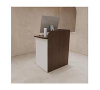 Comptoir de vente au détail moderne, bureau de réception avec tiroir verrouillable, petite table de caisse en bois pour magasin de vêtements et caisse de clinique (A1, 50 cm)