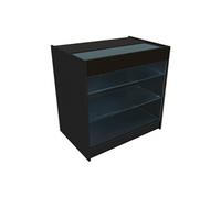 Comptoir de Vente en Noir LED Intégrés K900 Portes Coulissantes [2 Clés INCLUS]