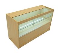 Comptoir de Vente Érable LED Intégrés C1500 Portes Coulissantes [2 Clés INCLUS]