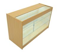 Comptoir de Vente Érable LED Intégrés K1500 Portes Coulissantes [2 Clés INCLUS]
