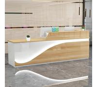 Comptoir de vente moderne avec tiroir verrouillable et poste de travail informatique Bureau de réception pour les entreprises Comptoir de caisse élégant et sécurisé pour les magasins de détail et les