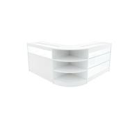 Comptoir de Vente Verouillable MDF Blanc LED Ensemble Demeter K1200 B1200 LM60
