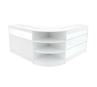 Comptoir de Vente Verouillable MDF Blanc LED Ensemble Demeter K1200 B1200 LM60