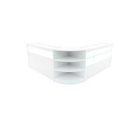 Comptoir de Vente Verouillable MDF Blanc LED Ensemble Harmonia B1500 C1500 LM60