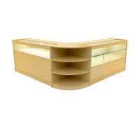 Comptoir de Vente Verouillable MDF Érable LED Ensemble Harmonia B1500 C1500 LM60