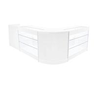 Comptoir de Ventes Verouillable MDF Blanc à LED Ensemble Aries K1200 CM60 TB60