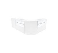 Comptoir de Ventes Verouillables en MDF Blanc à LED Ensemble C1200 CM60 TB60