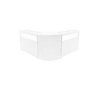 Comptoir de Ventes Verouillables en MDF Blanc à LED Ensemble Iris B1200 CM60