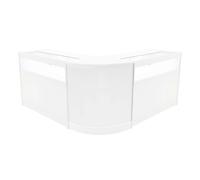 Comptoir de Ventes Verouillables en MDF Blanc à LED Ensemble Iris B1200 CM60