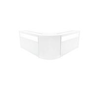 Comptoir de Ventes Verouillables en MDF Blanc à LED Ensemble Iris B1500 CM60