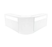 Comptoir de Ventes Verouillables en MDF Blanc à LED Ensemble Iris B1500 CM60