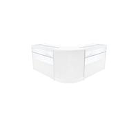Comptoir de Ventes Verouillables en MDF Blanc à LED Ensemble Selene C1200 CM60