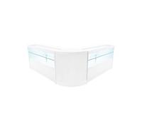 Comptoir de Ventes Verouillables en MDF Blanc à LED Ensemble Selene C1500 CM60