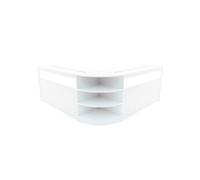 Comptoir de Ventes Verouillables en MDF Blanc à LED Ensemble Theseus B1500 LM60