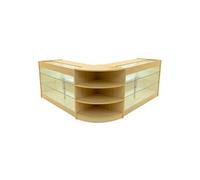Comptoir de Ventes Verouillables en MDF Erable à LED Ensemble Apollo K1500 LM60