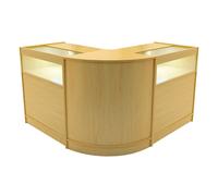 Comptoir de Ventes Verouillables en MDF Érable à LED Ensemble Iris B900 CM60