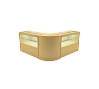 Comptoir de Ventes Verouillables en MDF Erable à LED Ensemble Selene C1200 CM60