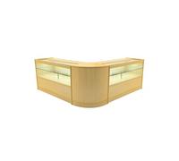 Comptoir de Ventes Verouillables en MDF Erable à LED Ensemble Selene C1500 CM60