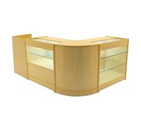 Comptoir de Ventes Verouillables en MDF Érable LED Ensemble K900 C900 CM60 TB60