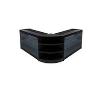 Comptoir de Ventes Verouillables en MDF Noir à LED Ensemble Apollo K1200 LM60