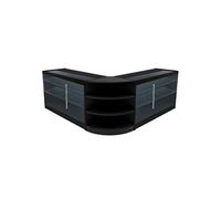 Comptoir de Ventes Verouillables en MDF Noir à LED Ensemble Apollo K1500 LM60