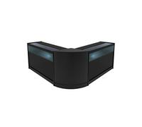 Comptoir de Ventes Verouillables en MDF Noir à LED Ensemble Iris B1200 CM60