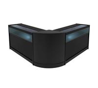 Comptoir de Ventes Verouillables en MDF Noir à LED Ensemble Iris B1200 CM60