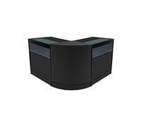Comptoir de Ventes Verouillables en MDF Noir à LED Ensemble Iris B900 CM60