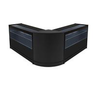Comptoir de Ventes Verouillables en MDF Noir à LED Ensemble Selene C1200 CM60