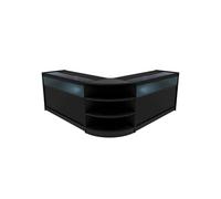 Comptoir de Ventes Verouillables en MDF Noir à LED Ensemble Theseus B1500 LM60