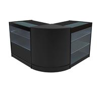 Comptoir de Ventes Verouillables en MDF Noir LED Ensemble Hera K900 C900 CM60