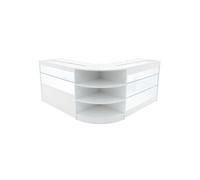 Comptoir de Ventes Verouillables MDF Blanc LED Ensemble Calliope K1200 C1200 LM60