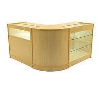 Comptoir de Ventes Verouillables MDF Érable LED Ensemble Tritan K900 B900 CM60