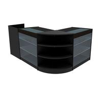 Comptoir de Ventes Verouillables MDF Noir à LED Ensemble Astro K900 CM60 TB60