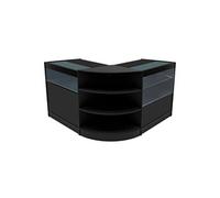 Comptoir de Ventes Verouillables MDF Noir LED Ensemble Harmonia B900 C900 LM60