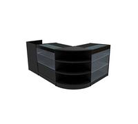 Comptoir de Ventes Verouillables MDF Noir LED Ensemble K900 C900 LM60 TB60