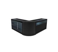 Comptoir de Ventes Verouillables MDF Noir LED Ensemble Triton K1500 B1500 CM60