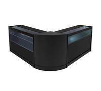 Comptoir de Ventes Verouillables Noir à LED Ensemble Adonis B1200, C1200, CM60