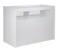 Comptoir de Ventes Vitrine - Blanc B1200 Magasin Commerce Marchandise Blanc G
