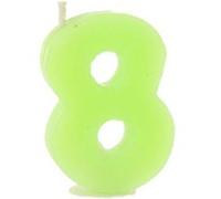 Comptoir des bougies - Lot de 3 bougies d'anniversaire de 0 à 9 - 8 Blanc G