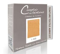 COMPTOIR DES TEINTURES - Teinture Textile - Mélange Abricot 1kg - Linges de Maison - Teintures Durables pour Draps, Serviettes et Nappes - Facile à Utiliser en Machine à Laver