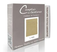 COMPTOIR DES TEINTURES - Teinture Textile - Mélange Absynthe (1kg de linge) - Teintures Durables pour Draps, Serviettes et Nappes - Facile à Utiliser en Machine (à Laver) ou à la Main