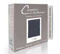 COMPTOIR DES TEINTURES - Teinture Textile - Mélange Ardoise (1kg de linge) - Teintures Durables pour Draps, Serviettes et Nappes - Facile à Utiliser en Machine (à Laver) ou à la Main